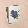 Thistle Hand Painted Floral Card, thumbnail 1 of 2