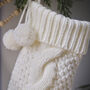 Knitted Cream Stocking, thumbnail 3 of 4