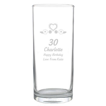 Personalised Happy Birthday Glass, 2 of 3