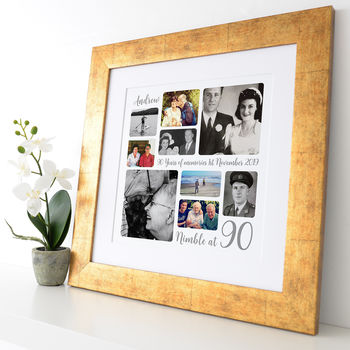 Personalised 90th Birthday Square Photo Collage, 8 of 11