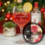 Gin Gle All The Way Christmas Gin Glass Embellished With Diamante Crystals, thumbnail 1 of 6