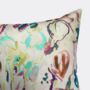 Abstract Floral Velvet Cushion, Ivory, thumbnail 2 of 4