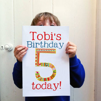 Big Birthday Card With Personalised Name And Age, 4 of 8