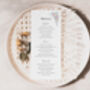 Wedding Menu Pink, Blue And White Florals, thumbnail 4 of 6