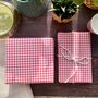Red Gingham Paper Fibre Wrapping/Patterned Paper Sheet, thumbnail 5 of 10