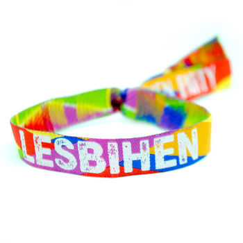Lesbihen Bride Pride Gay/Lesbian Hen Party Wristbands, 3 of 12