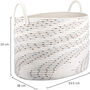 Large Cotton Rope Storage Basket Polka Dot Pattern, thumbnail 3 of 4