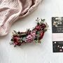 Mauve, Burgundy And Dusty Pink Floral Hair Vine, thumbnail 3 of 8