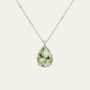 Silver Green Quartz Necklace Alba, thumbnail 3 of 3