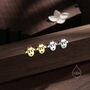 Sheep Face Stud Earrings In Sterling Silver, thumbnail 1 of 11