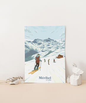 Meribel Ski Resort France Travel Poster Art Print, 3 of 8