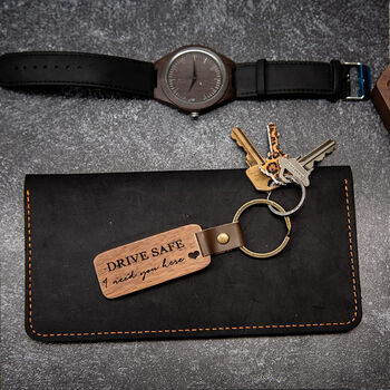 Personalized Wooden Keychain Gift, Engraved For Him Her, 3 of 5