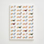 Long Dog Pattern Notebook In A6 And A5 Size, thumbnail 1 of 8