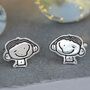 Personalised Silver Cufflinks Drawn By Your Child, thumbnail 1 of 4