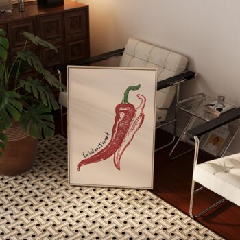 Chilli Pepper Kitchen Print, 4 of 8