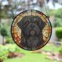 Shih Tzu Black Stained Glass Effect Suncatcher, thumbnail 2 of 4