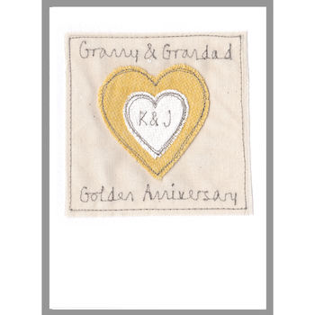 Personalised 50th Golden Wedding Anniversary Card, 2 of 12