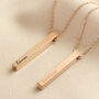 Personalised Solid 9ct Gold Bar Necklace, thumbnail 1 of 12