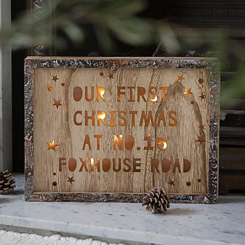 Personalised Christmas Wooden Light Box, 6 of 6