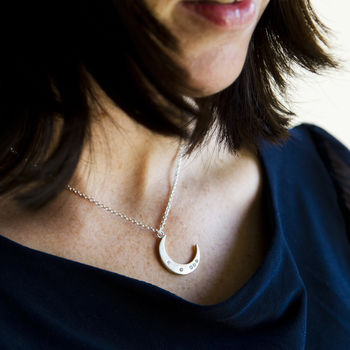 Celestial Moon Diamond Necklace, 2 of 5