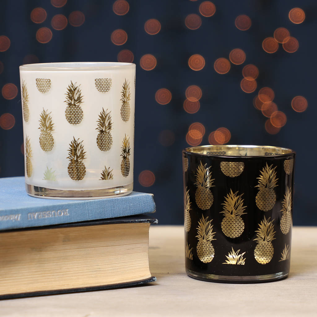 contemporary pineapple glass candle holders by dibor