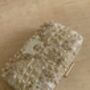 White Handcrafted Rectangular Pearl Clutch Bag, thumbnail 2 of 10