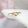 Dainty Green Amethyst Gold Ring, thumbnail 1 of 6