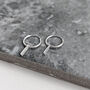 Flat Bar Charm Hoop Earrings, thumbnail 2 of 8