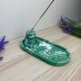 Emerald Green Bear Incense Stick Holder Burner, thumbnail 1 of 6