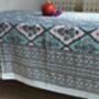 Gulmohar Table Cover Blue/Pink, thumbnail 6 of 8
