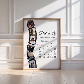 Personalised Anniversary Film Strip Calendar Print, 3 of 8
