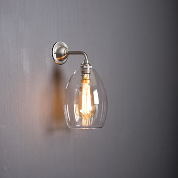 Clear Small Glass Wall Light, 8 of 9