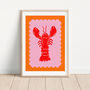 Lobster Scallop Colourful Art Print, thumbnail 1 of 5