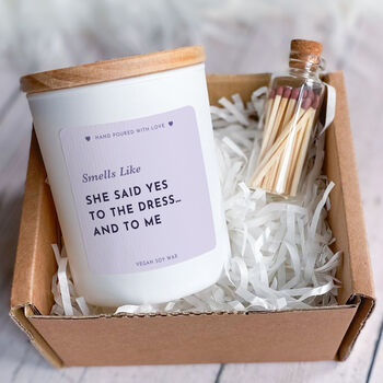 She Said Yes Wedding Soy Wax Candle Gift, 2 of 6