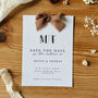 Personalised Floral Initials Wedding Save The Dates Ribbon, thumbnail 2 of 4