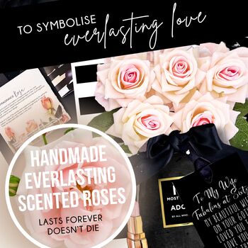 Personalised Scented Blush Rose Valentines Day Gift, 8 of 8