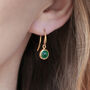 Birthstone Hook Earrings In 18ct Gold Vermeil Plated, thumbnail 1 of 8