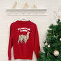 Fa La La La Llama Christmas Sweatshirt, thumbnail 2 of 3