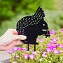 Recycled Metal Squirrel Silhouette Garden Stake, thumbnail 1 of 6