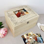 Personalised Lily Photo Memory Box In Natural Wood For Bereavement And Memorial Gift, thumbnail 4 of 12