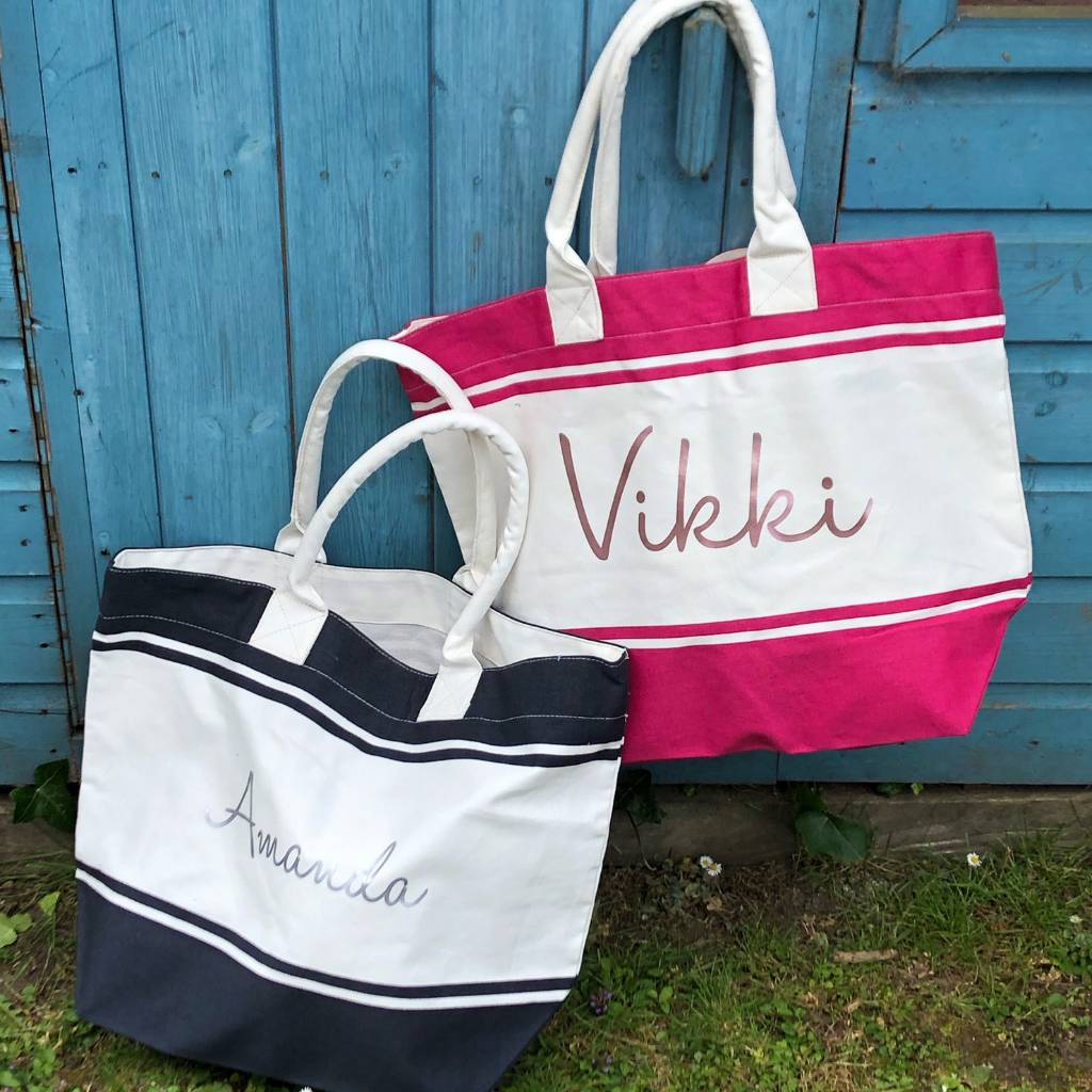 Personalised Beach Bag By Percy and Nell | notonthehighstreet.com