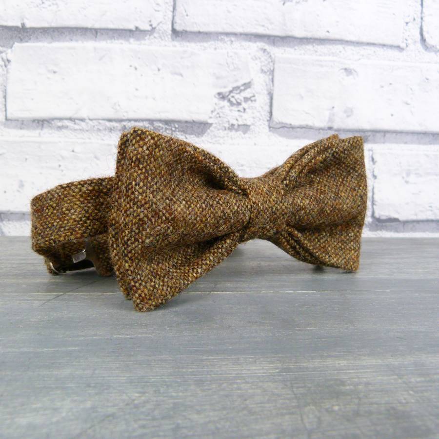 yorkshire birdseye tweed bow tie by moaning minnie | notonthehighstreet.com