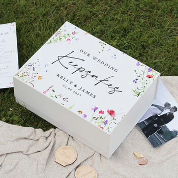 Watercolour Wildflower Memory Keepsake Box, 3 of 3