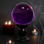 Mystical Purple Crystal Ball On Stand, thumbnail 2 of 3