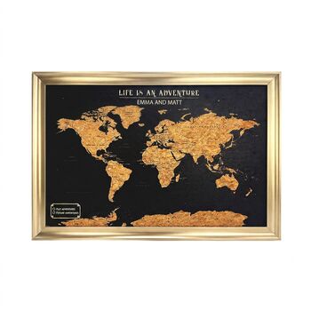 World Travel Map With Pins Cork Board Traveller Gifts, 4 of 10