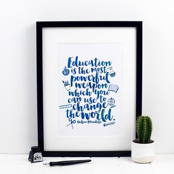 Education Is The Most Powerful Weapon Print, 3 of 5