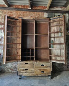 Xl Reclaimed Wood Drinks Storage Cabinet, 3 of 6