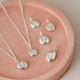 Small Initial Pebble Necklace. Recycled Sterling Silver, thumbnail 1 of 11
