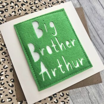 Personalised New Big Brother/Big Sister Felt Card, 3 of 3