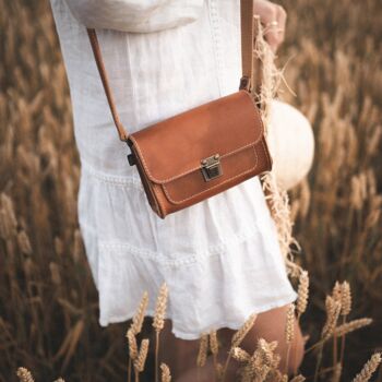 The Amber Cross Body Leather Bag, 3 of 9